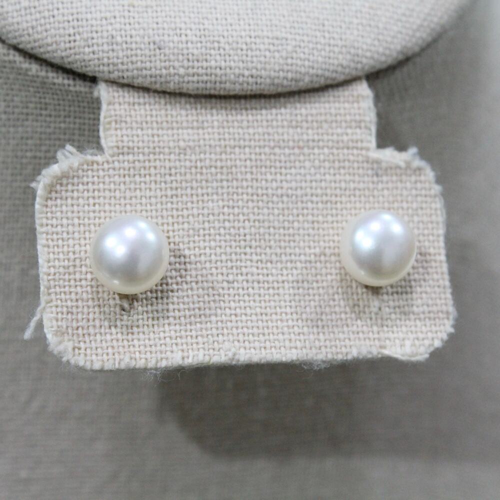 Honora White Freshwater Pearl Sterling Silver Post/Stud Earrings